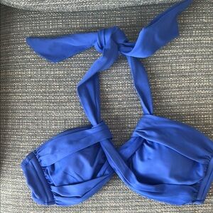 Seafolly Blue Halter Bikini Top